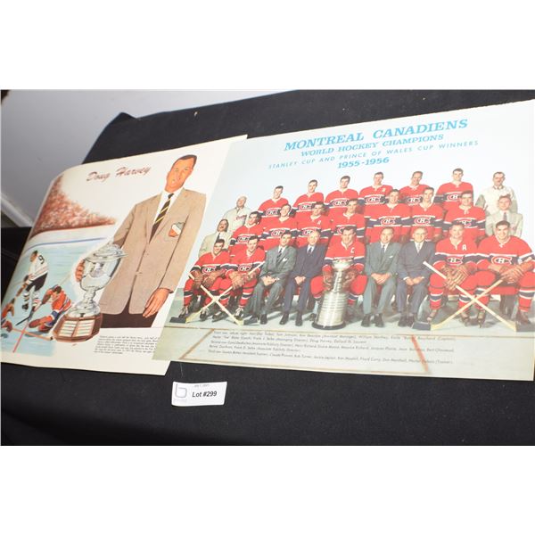 VINTAGE MONTREAL CANADIENS NHL HOCKEY  2 X PICTURES