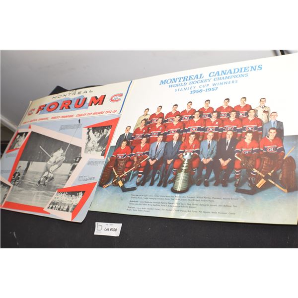 VINTAGE MONTREAL CANADIENS NHL HOCKEY  2 X PICTURES