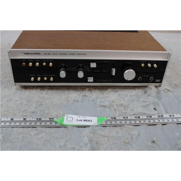 Realistic QA-681 4 channel amplifier - working