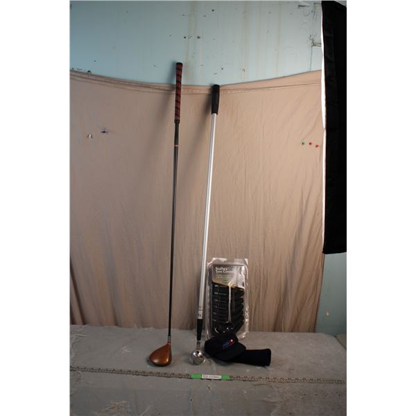 Right Handed Golf Driver + 12' Ball Grabber  + Castle Bay Softex Iron Covers