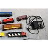 Image 3 : Plastic Toy Train set (HO) CN trains, flatbed, crane car