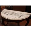 Image 2 : End Table (halfmoon) with Marble Top