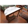Image 3 : End Table (halfmoon) with Marble Top