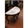 Image 4 : End Table (halfmoon) with Marble Top