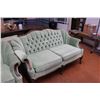 Image 4 : 3 piece Green Furniture set (2 love seats and a couch) - vintage