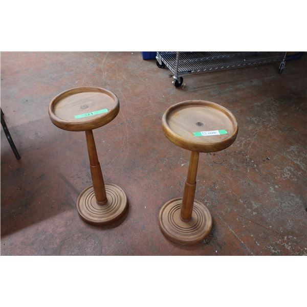Wooden Pedestal stands - (flower pot holders?) 2x The Money