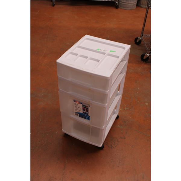 4 drawer plastic storage container - 26" high