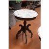 Image 2 : 2x the money - Marble topped End Tables 28" tall 22" diameter