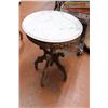 Image 3 : 2x the money - Marble topped End Tables 28" tall 22" diameter