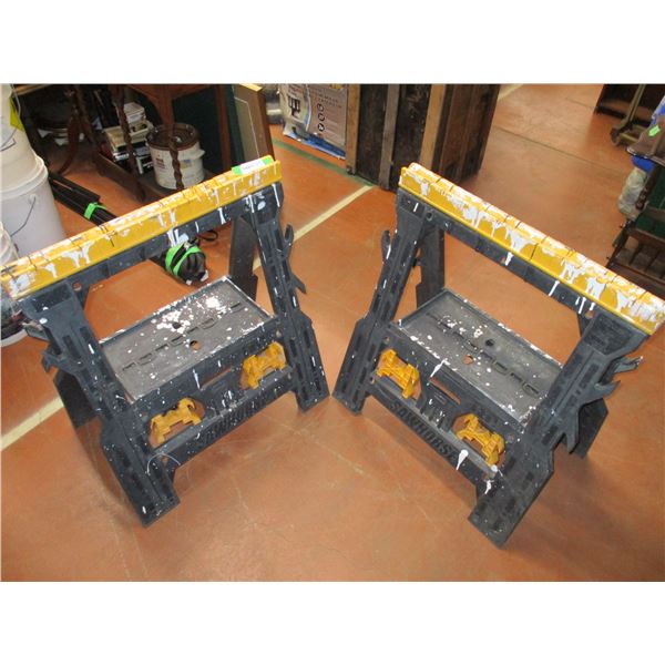 2 Plastic Saw Horses