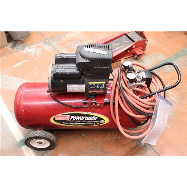 Powermate Air Compressor (Coleman) with Air Hose (On Wheels)