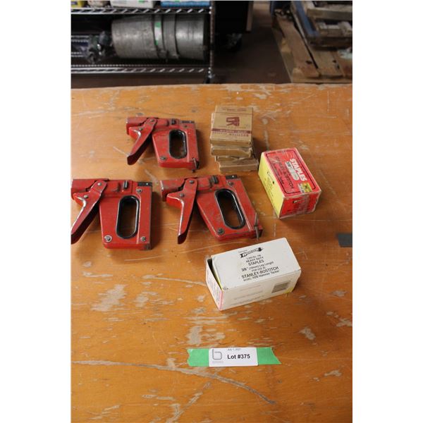 3 Staplers and Staples Misc