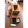 Image 1 : Chess Pieces and 2 Wooden Items