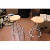 Image 1 : (2X THE MONEY) Stools with Peach Coloured Seats