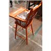 Image 4 : Orange Wooden Kids High Chair
