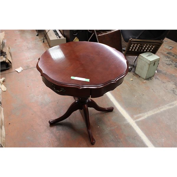 Round Table With One Drawer 28 Diameter 26" High