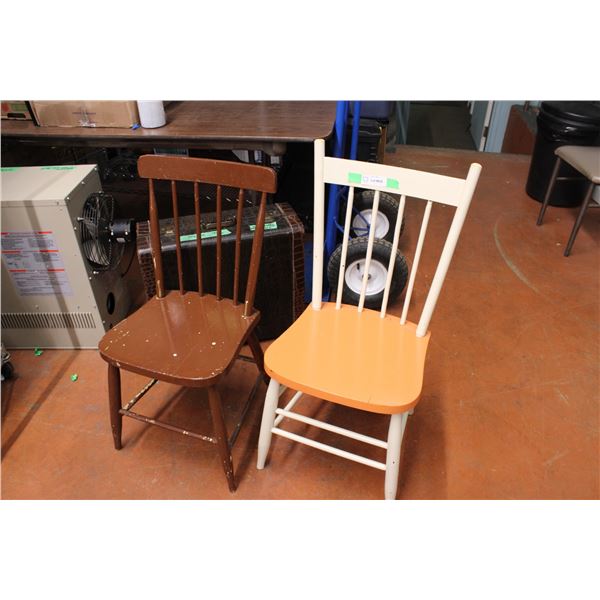 (2X THE MONEY) Vintage Wooden Chairs