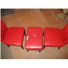 Image 2 : Two Vinyl Red Chairs with Red ottoman(footrest)