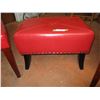 Image 3 : Two Vinyl Red Chairs with Red ottoman(footrest)