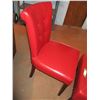 Image 4 : Two Vinyl Red Chairs with Red ottoman(footrest)
