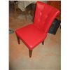 Image 5 : Two Vinyl Red Chairs with Red ottoman(footrest)