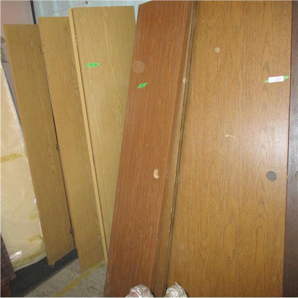 Three Wooden Doors + 2 Closet accordion doors