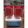 Image 1 : Matching Pair of Coca-Cola Display Boards + Coleman Cooler