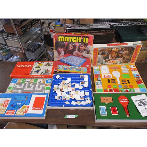 Three Board Games - Gambler, Match II, Careers