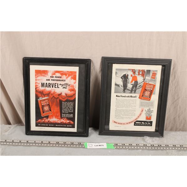 (2X THE MONEY) Vintage Ads in Frames (9x11)