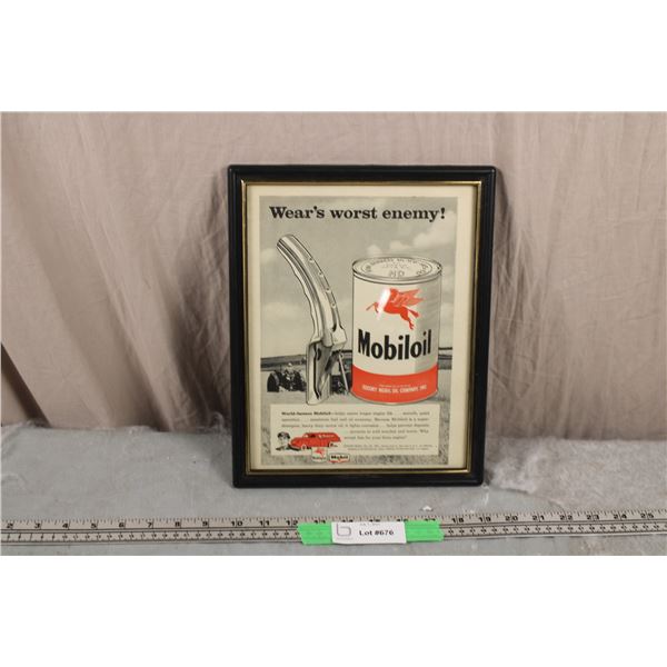 Mobil Oil Ad in Frame (9.5" x 12")