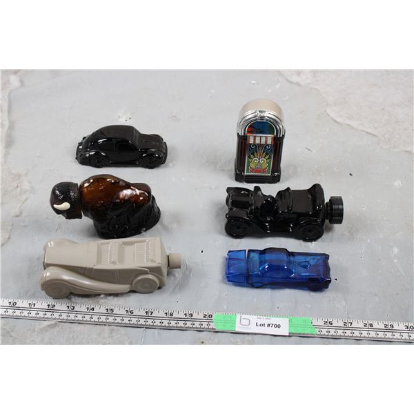 (2X THE MONEY) Total 6 Avon Bottles (2 are full, others empty)