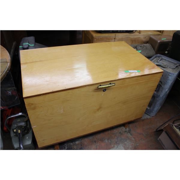 Wooden Storage Trunk 42" x 24" x 28" High