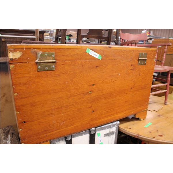 Wooden Storage Trunk 42" x 23" x 21" High