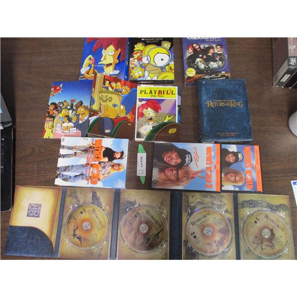 DVD Box sets - waynes world, lord of the rings, simpsons, osbournes