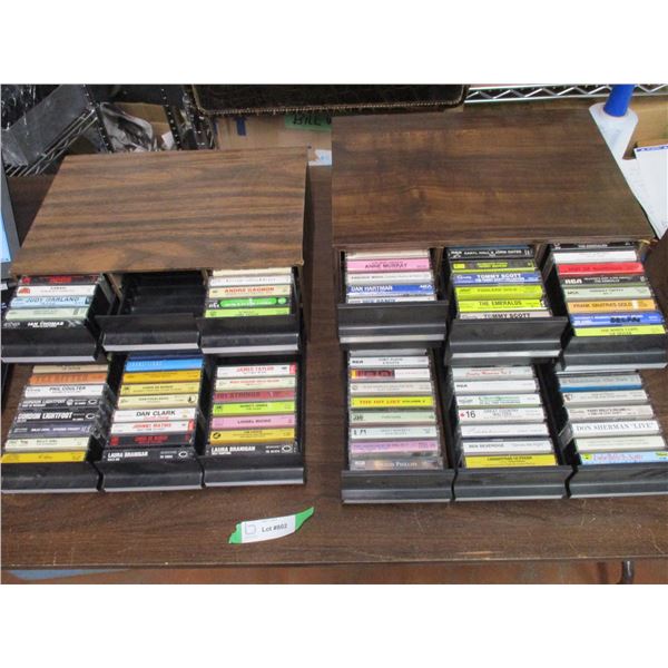 2x the money - Cassette Tape storage containers filled with cassettes (110+ total)