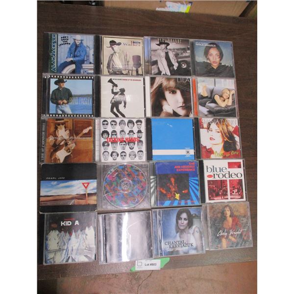 20x Music CD's Lot - talking heads, pearl jam,shania twain, paul brandt