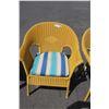 Image 2 : (2X THE MONEY) Yellow Wicker Chairs