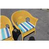 Image 3 : (2X THE MONEY) Yellow Wicker Chairs