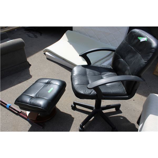 Office Chair with Foot Stool
