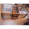 Image 7 : 6 piece SET - Glass Coffee Table, Glass Desk, 2 side tables + 2 foot stools