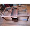 Image 8 : 6 piece SET - Glass Coffee Table, Glass Desk, 2 side tables + 2 foot stools
