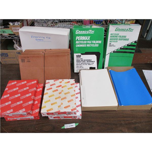 Office Supplies - Printer paper and Filing Folders