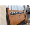 Image 5 : King Size Mattress with Bed Frame Wood Head Board Foot Board
