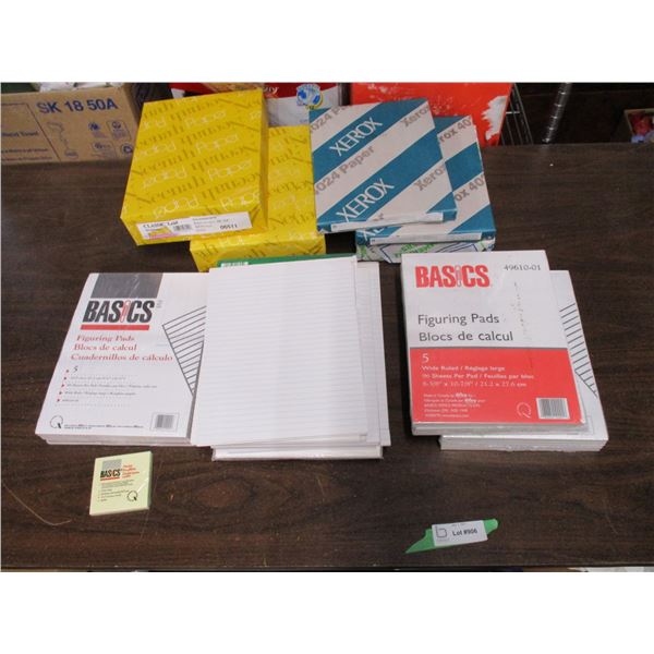 Lined figuring pads + Printer Paper