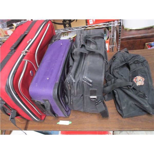 Wheeled luggage sutcases + duffle bag