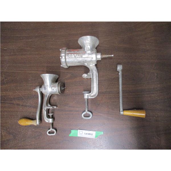 Spong No 8 + A1 Hand Grinders (table clamp)