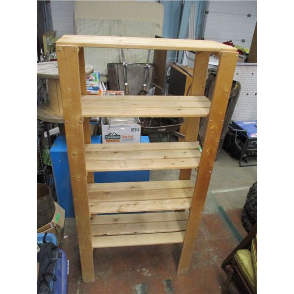 Wooden 4 tier shelf - 31x13x64