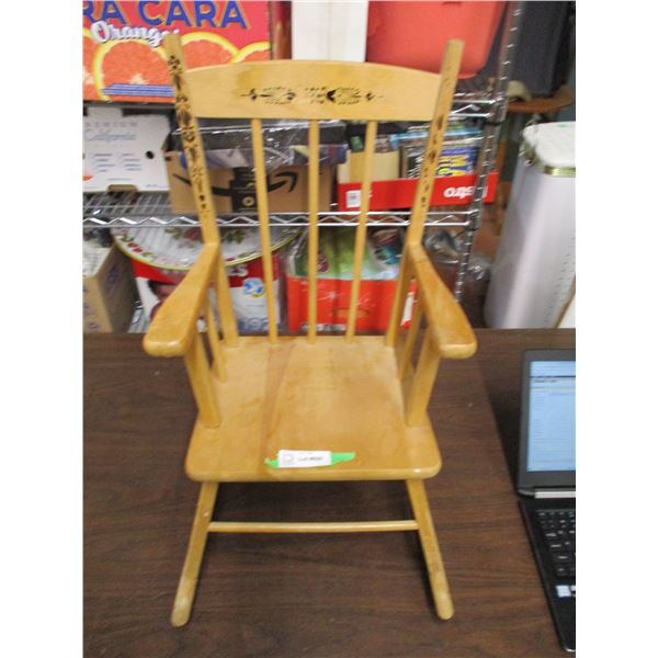 Vintage Wood Kids Rocking Chair