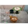Image 3 : Carnival Glass Bowl, Clear Glass and Misc