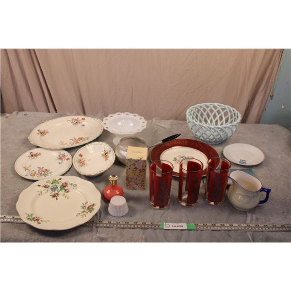 Lot of Vintage Dishes, Cups and Misc